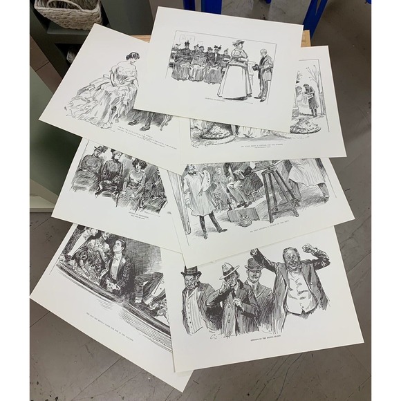 40 Mid Century Prints From Charles Gibson 1902-1906 Gibson Girls. Complete Pack - Picture 5 of 8